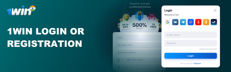 Secure 1win login page for users in India