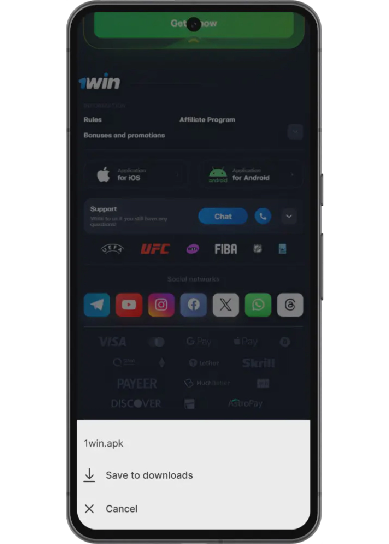 1win mobile APK India