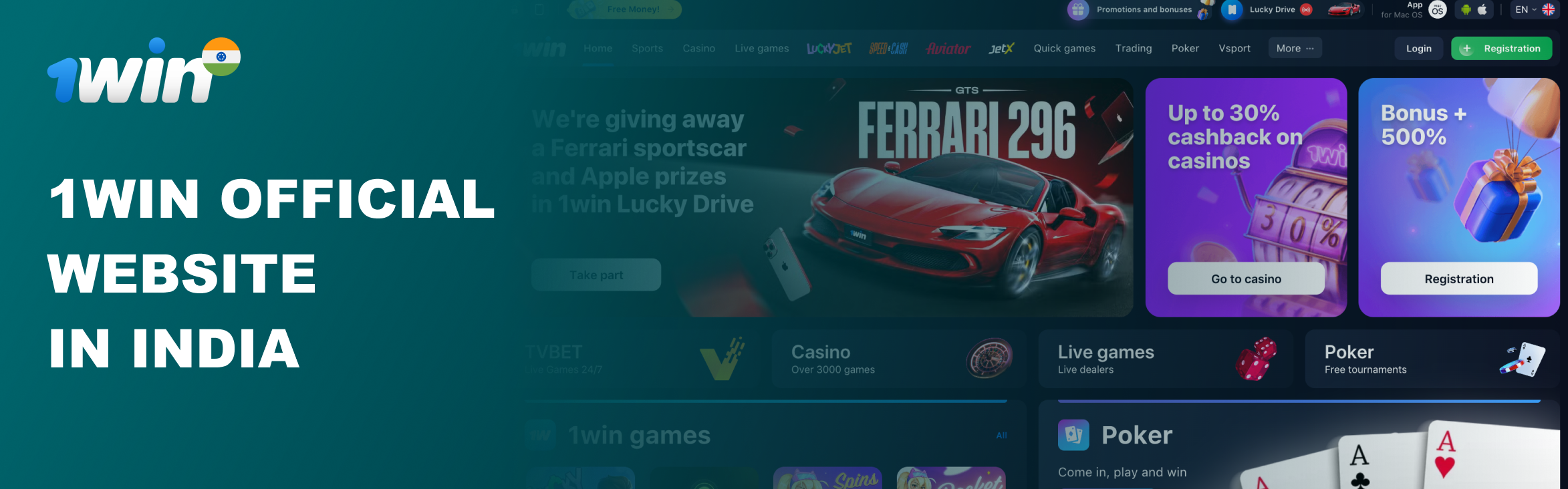 1win official website in India