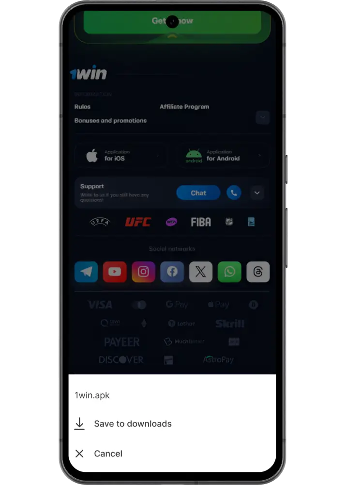 1win mobile APK India