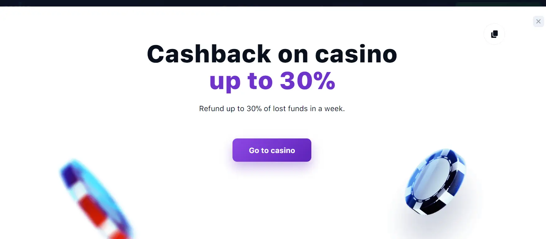 1win casino cashback bonus India