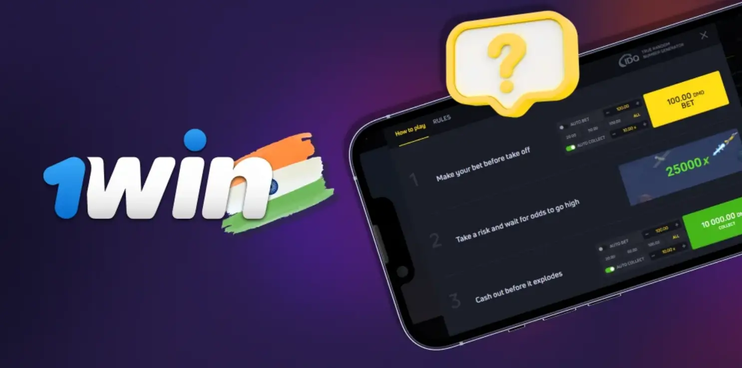 1win crash game JetX on mobile in India