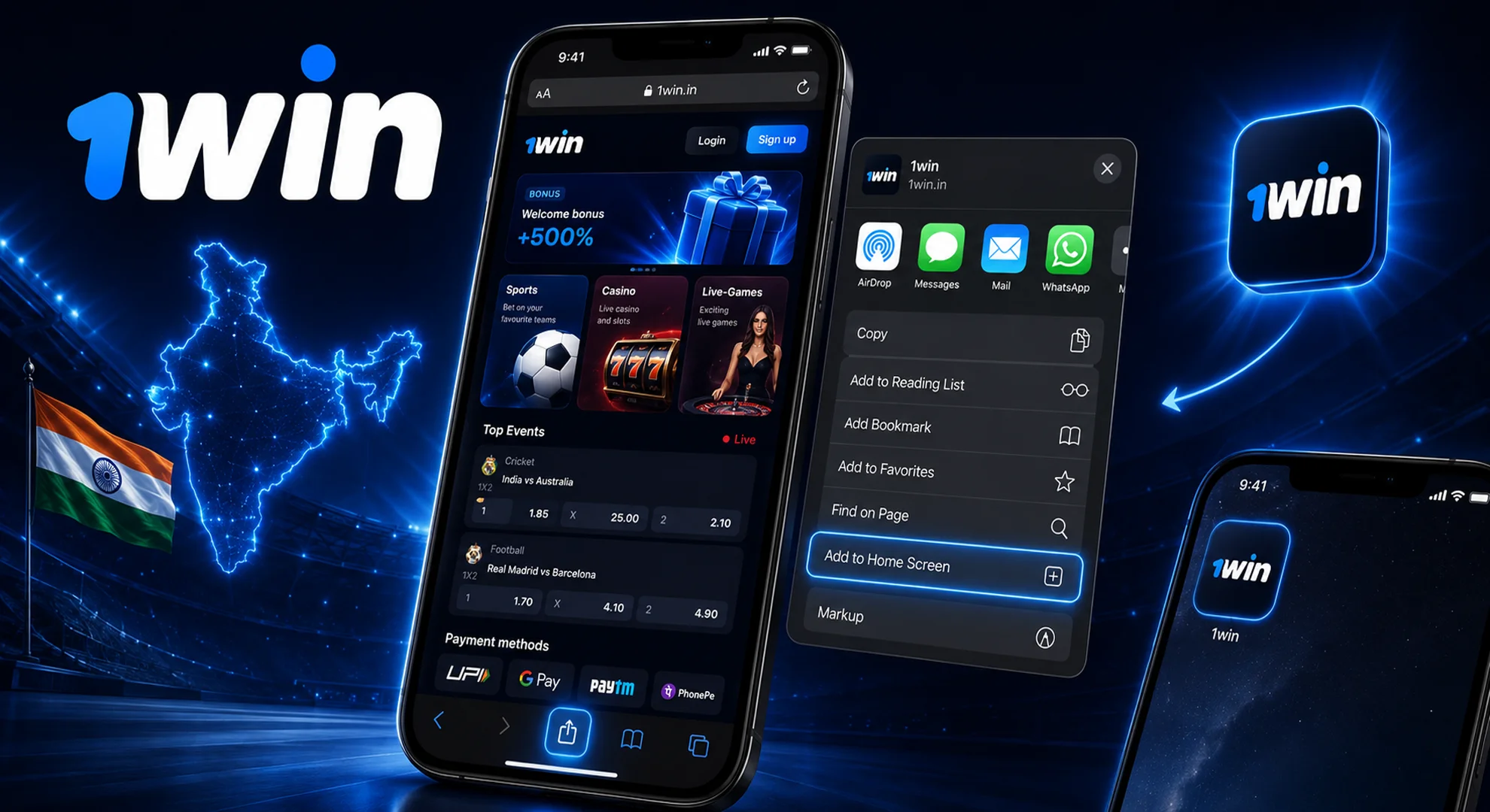 1win app download India