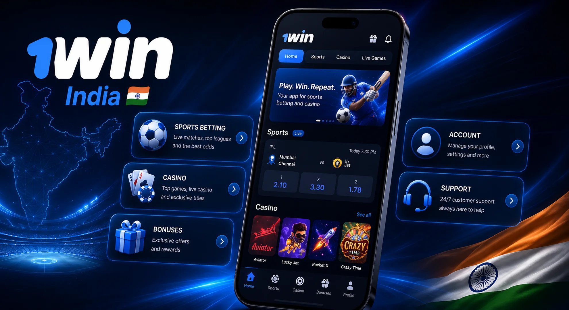 1win mobile app India