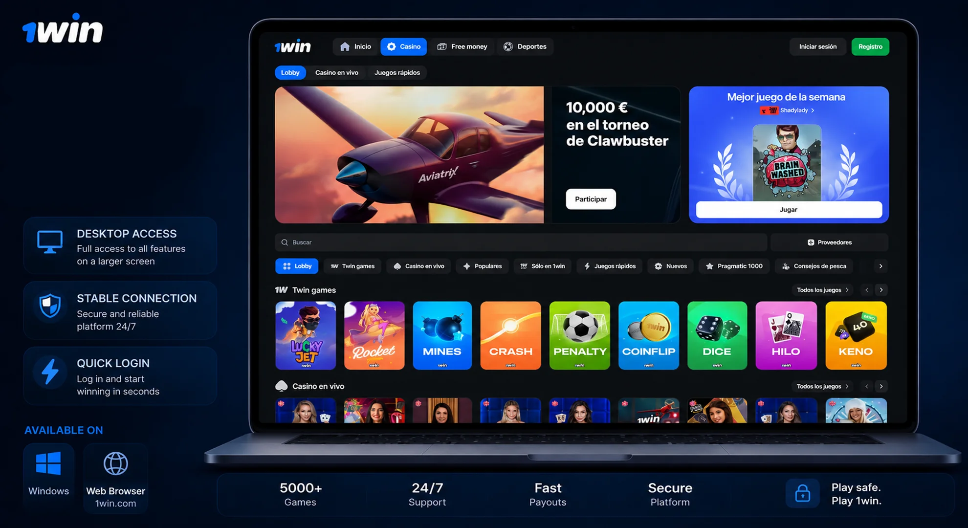 1win download Windows India